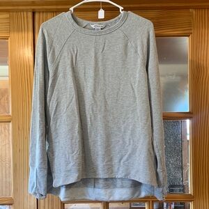 Women's Athleta Grey Coaster Luxe Recover Relaxed Pullover Crewneck Sweatshirt S
